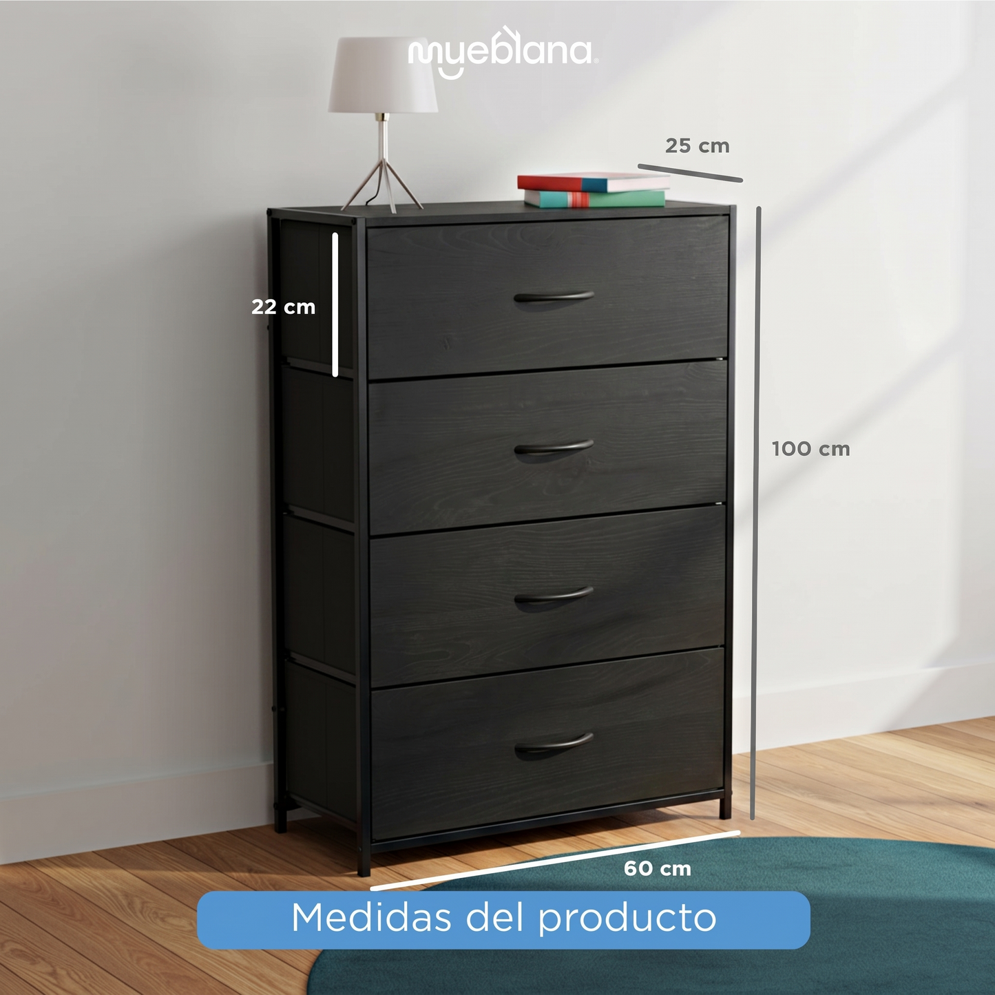 COMODA LIMA BLACK