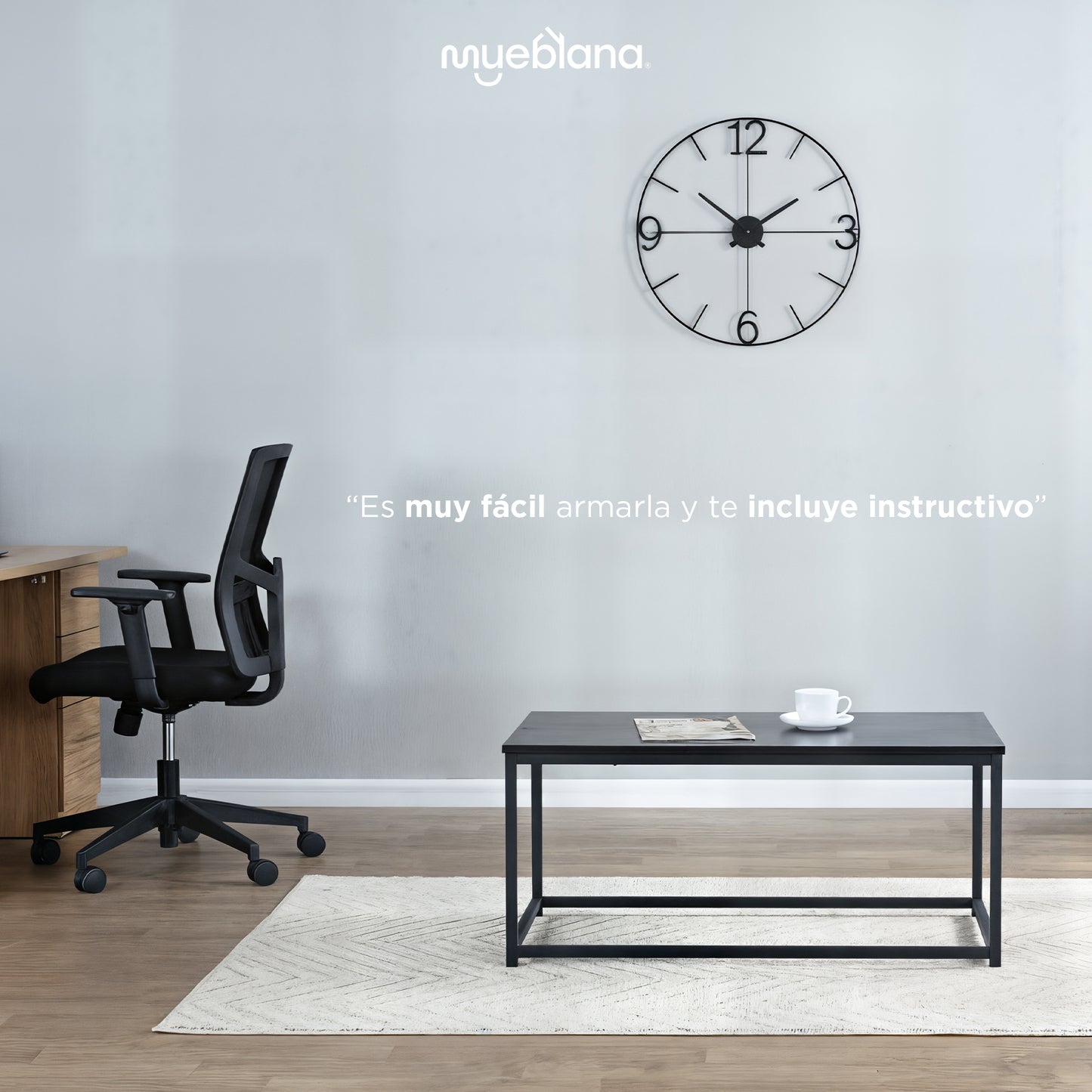 MESA DE CENTRO TUCSON NEGRO