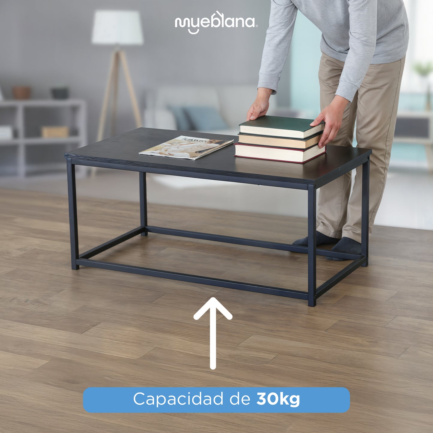 MESA DE CENTRO TUCSON NEGRO