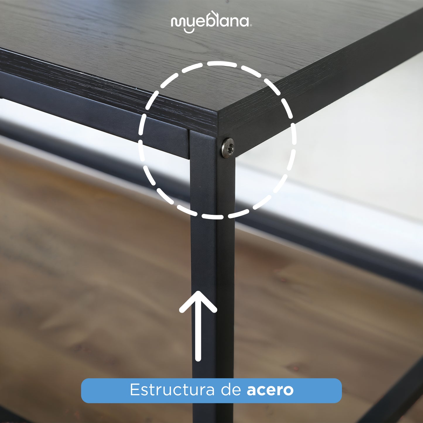 MESA DE CENTRO TUCSON NEGRO